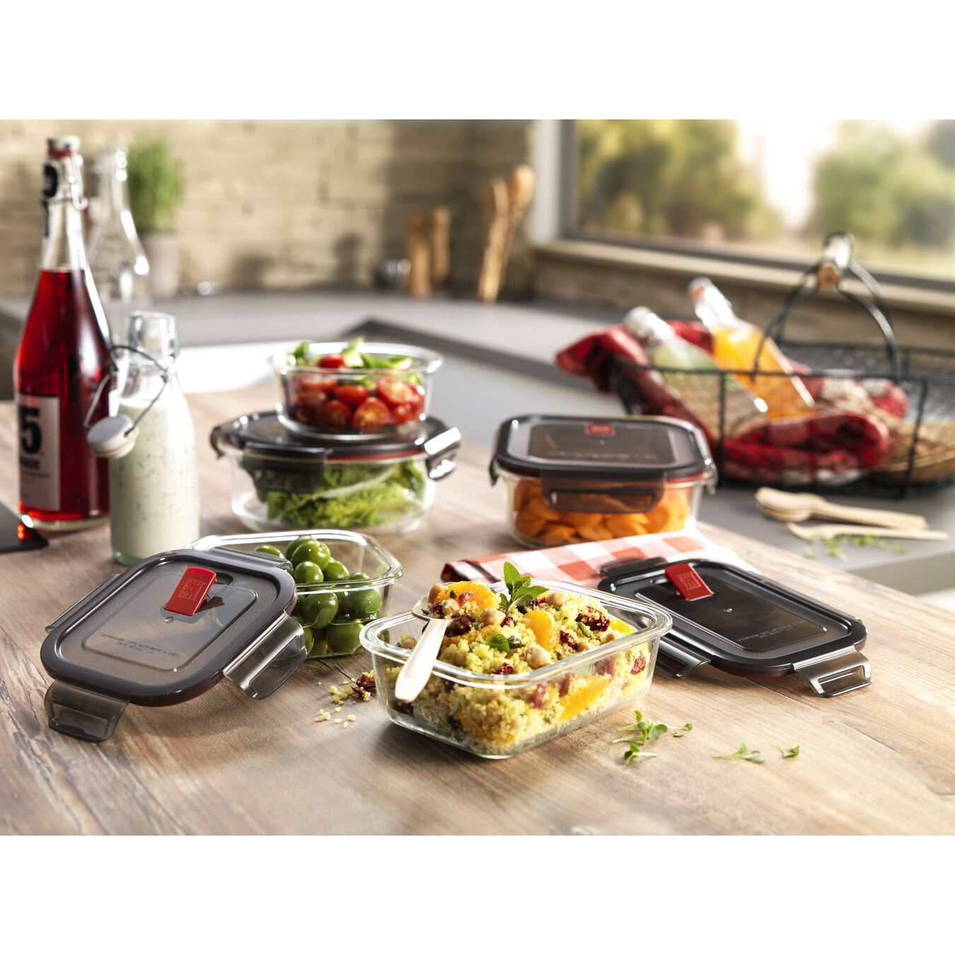 Zwilling Gusto skleněná dóza na potraviny, čtvercová, 1,1 l, 39506-006