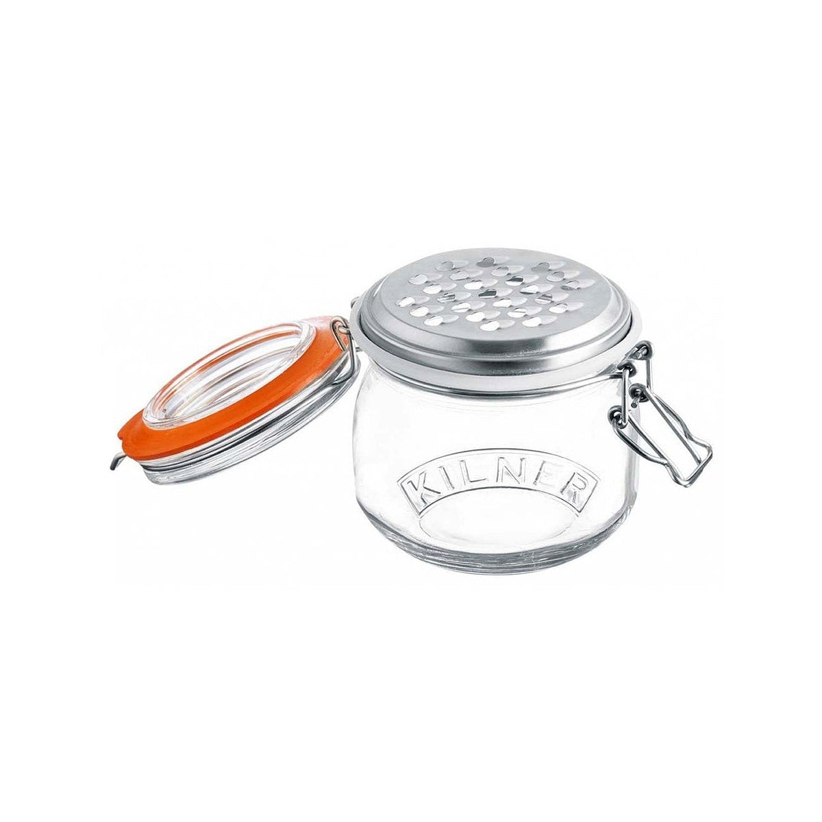 Kilner Clip Top storage container with grater, 0.5 l, 0025.841