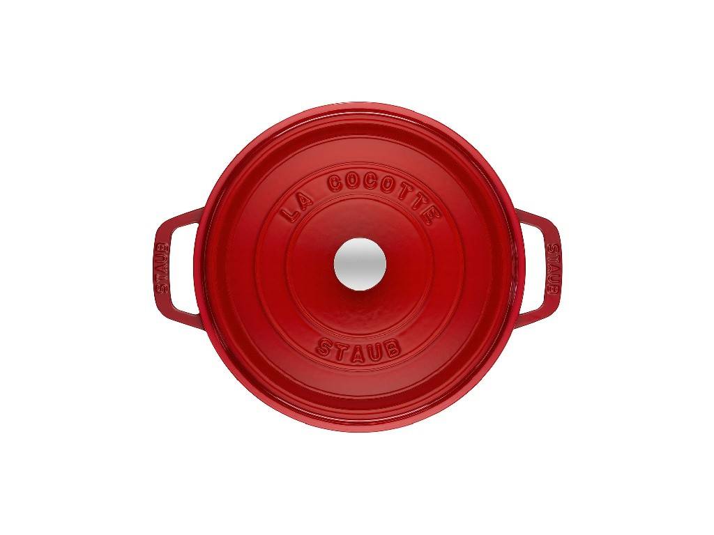 Staub Cocotte cast iron pot with lid, cherry, 30 cm / 8,35 l