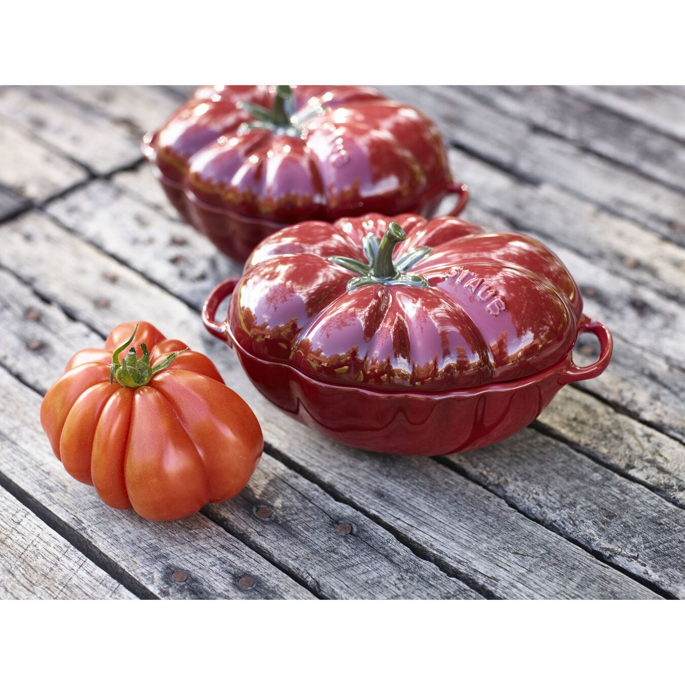Staub Cocotte keramická zapékací miska ve tvaru rajčete 16 cm/0,5 l, červená, 40511-855