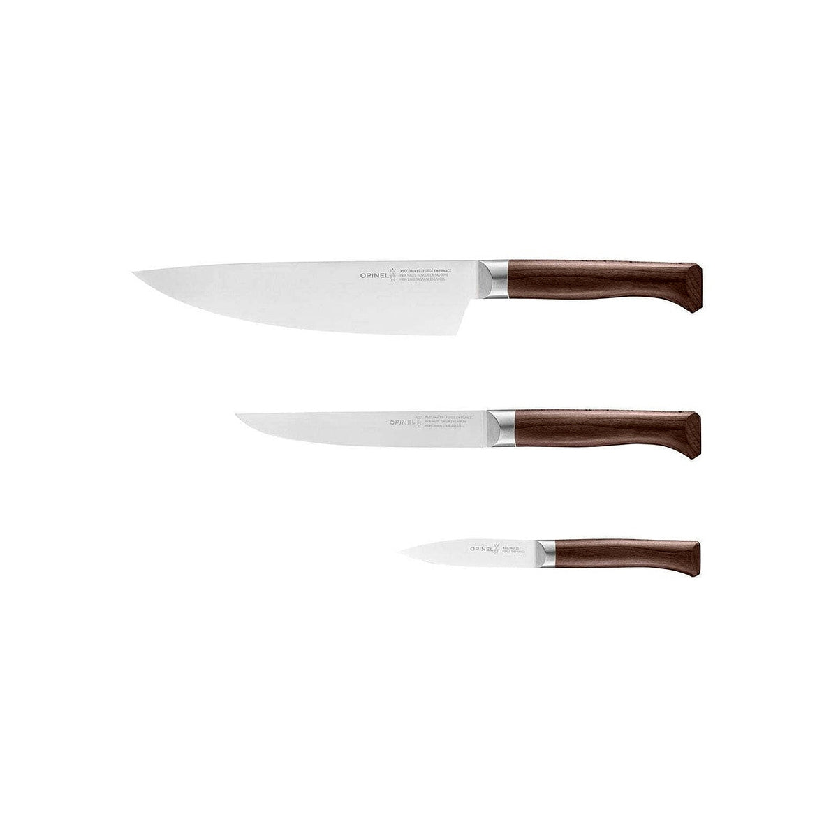 Opinel Les Forgés 1890 Trio sada 3 nožů, kuchařský, porcovací a na zeleninu, 002292