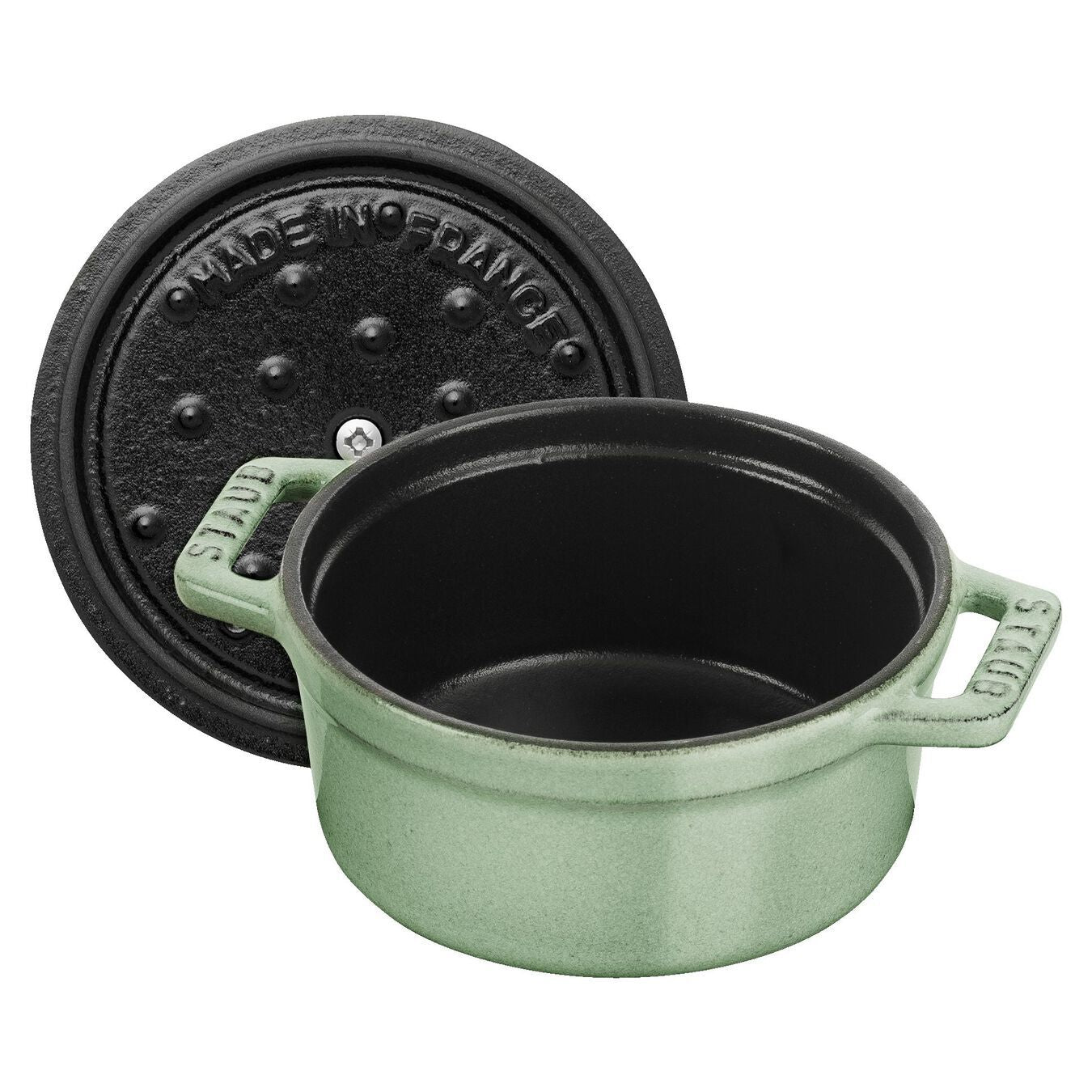 Staub Cocotte Mini hrniec okrúhly 10 cm/0,25 l šalviovo zelený, 11010115