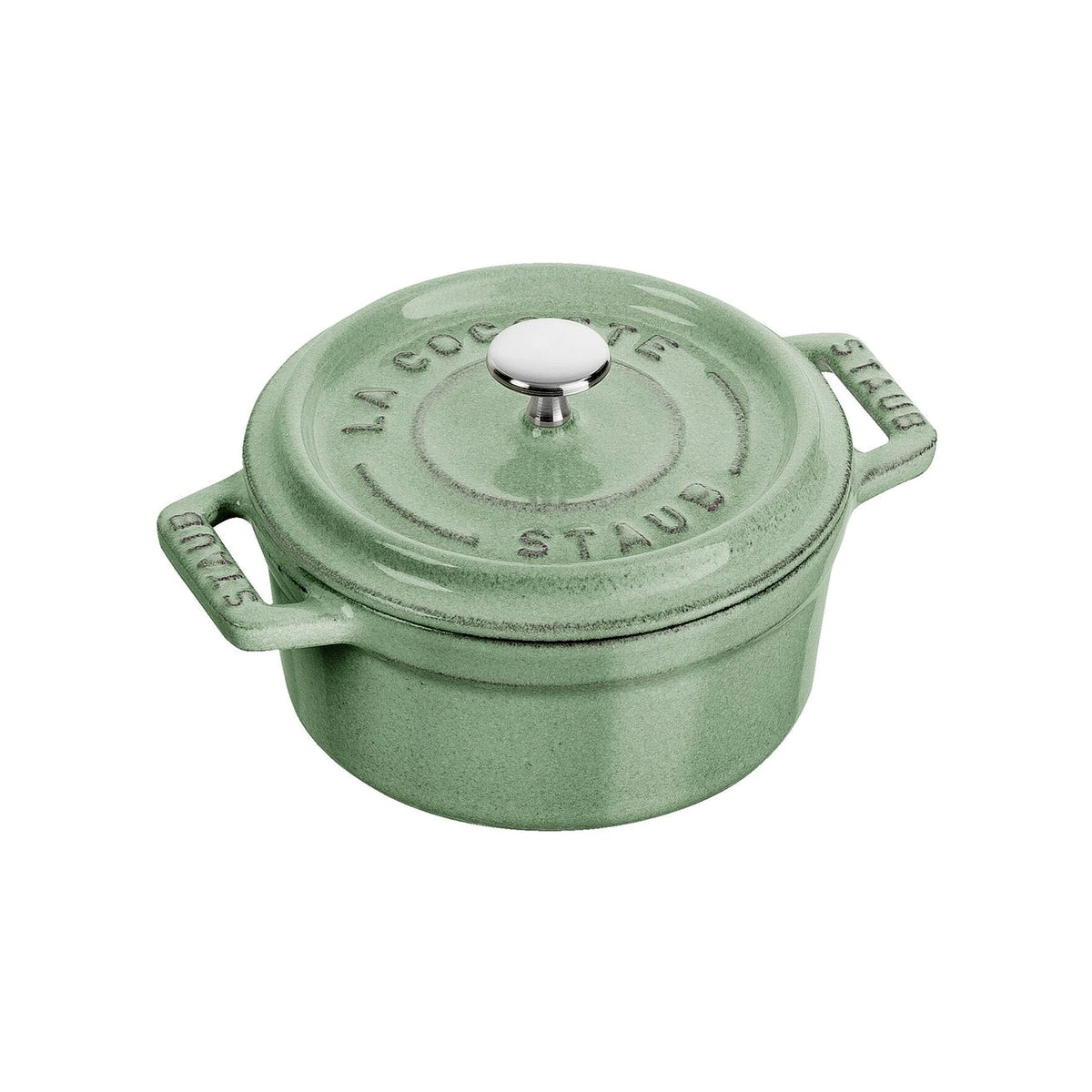 Staub Cocotte Mini hrniec okrúhly 10 cm/0,25 l šalviovo zelený, 11010115