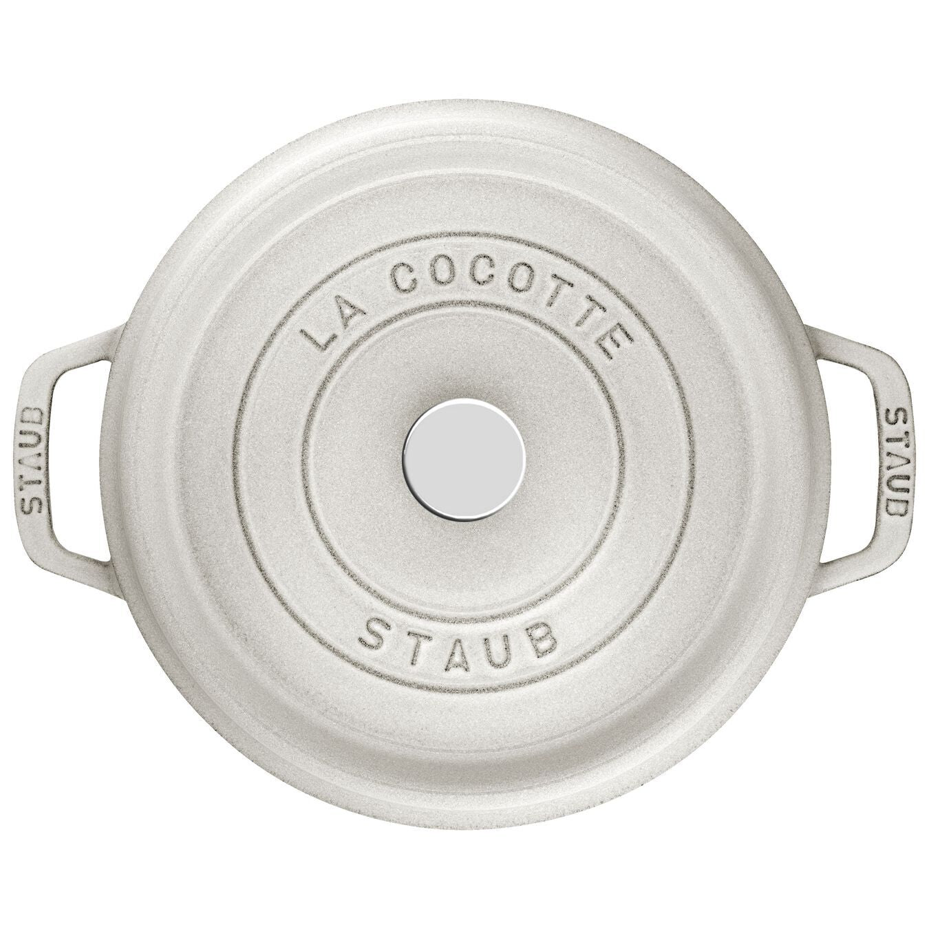 Staub Cocotte hrnec kulatý 24 cm/3,8 l bílá lanýžová, 11024107