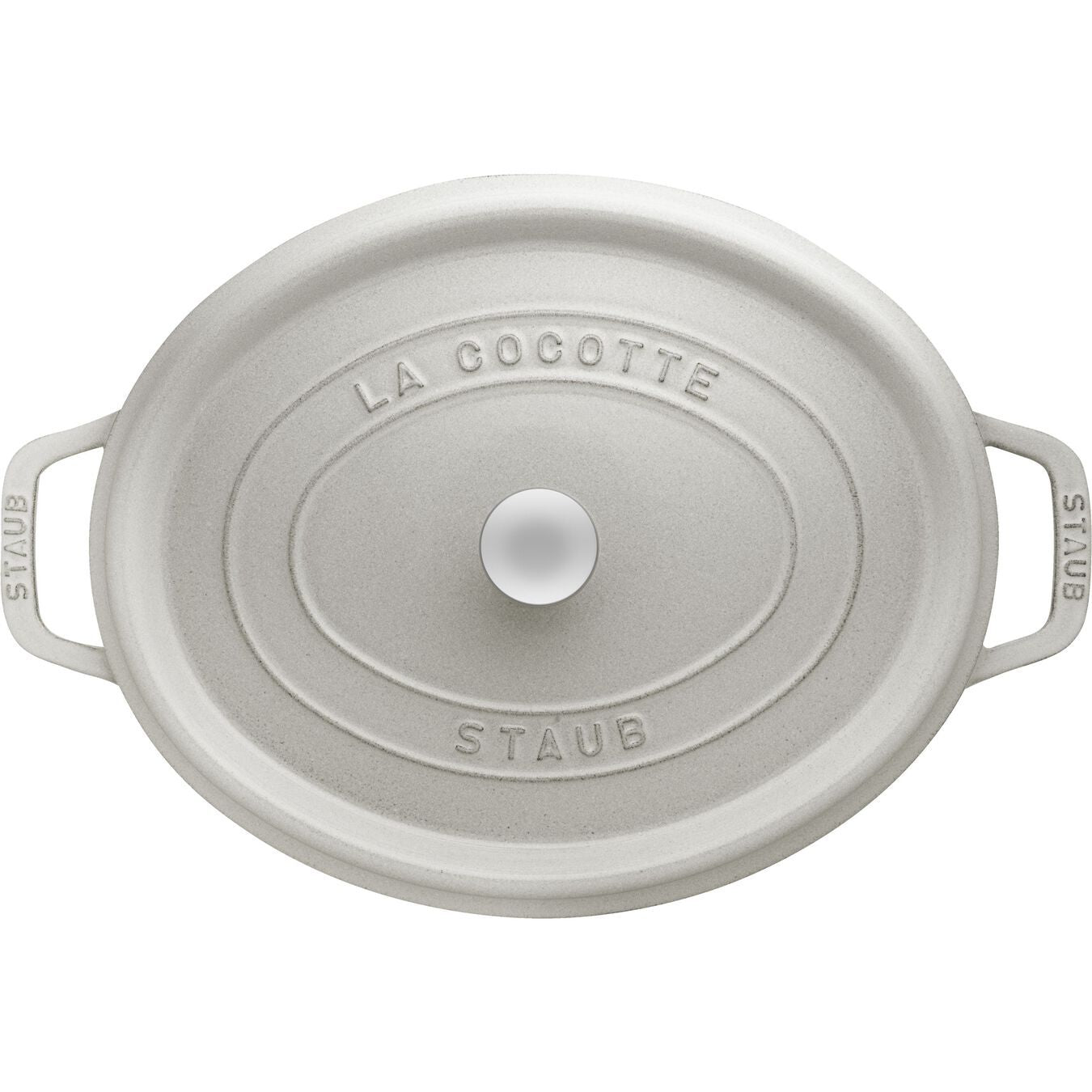 Staub Cocotte hrnec oválný 37 cm/8 l bílá lanýžová, 11037107