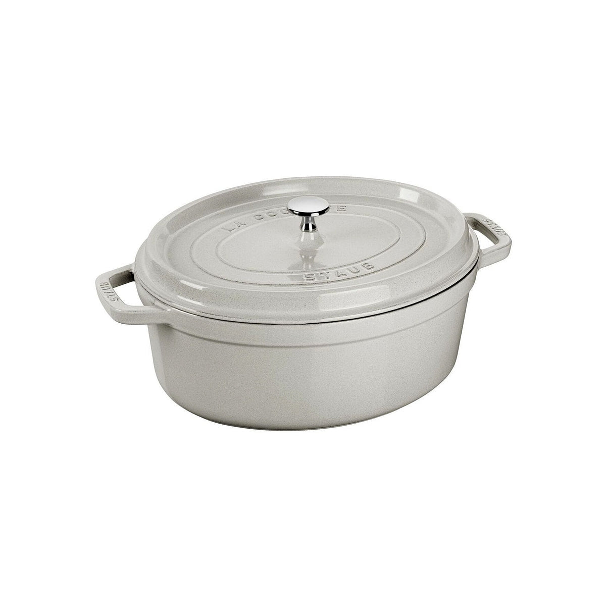 Staub Cocotte hrnec oválný 37 cm/8 l bílá lanýžová, 11037107