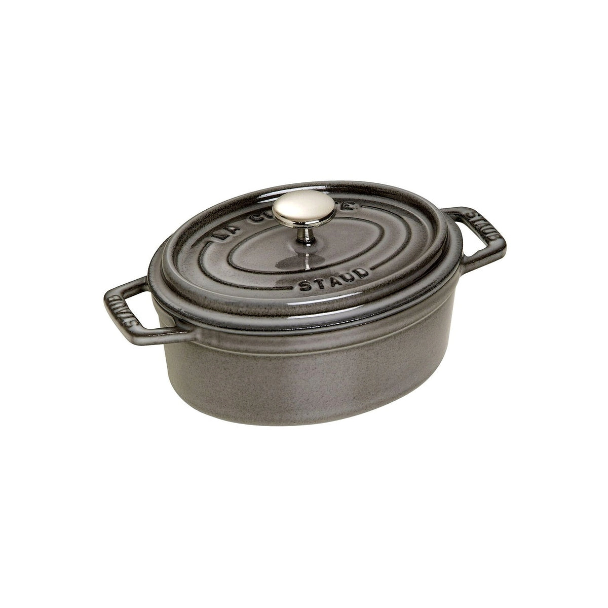 Staub Cocotte oval pot 17 cm/1 l gray, 1101718