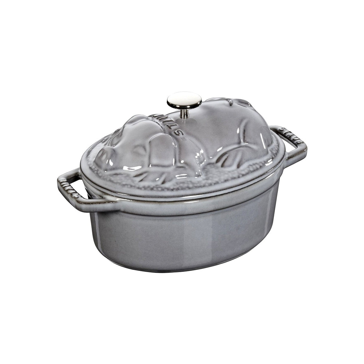 Staub Cocotte hrniec v tvare prasaťa 17 cm/1 l sivý, 1121718