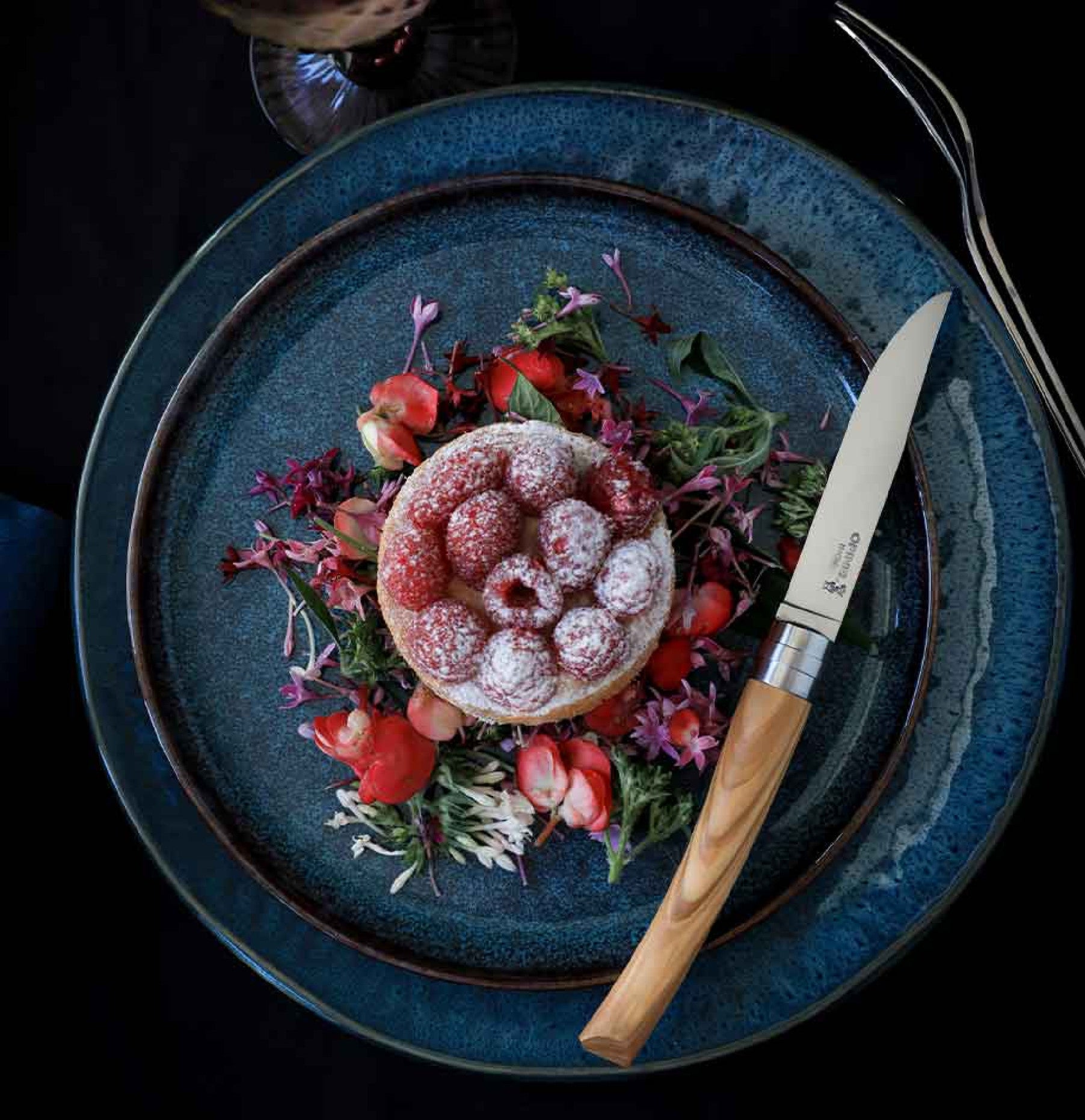 Opinel Table Chic set of 4 steak knives, olive, 002481