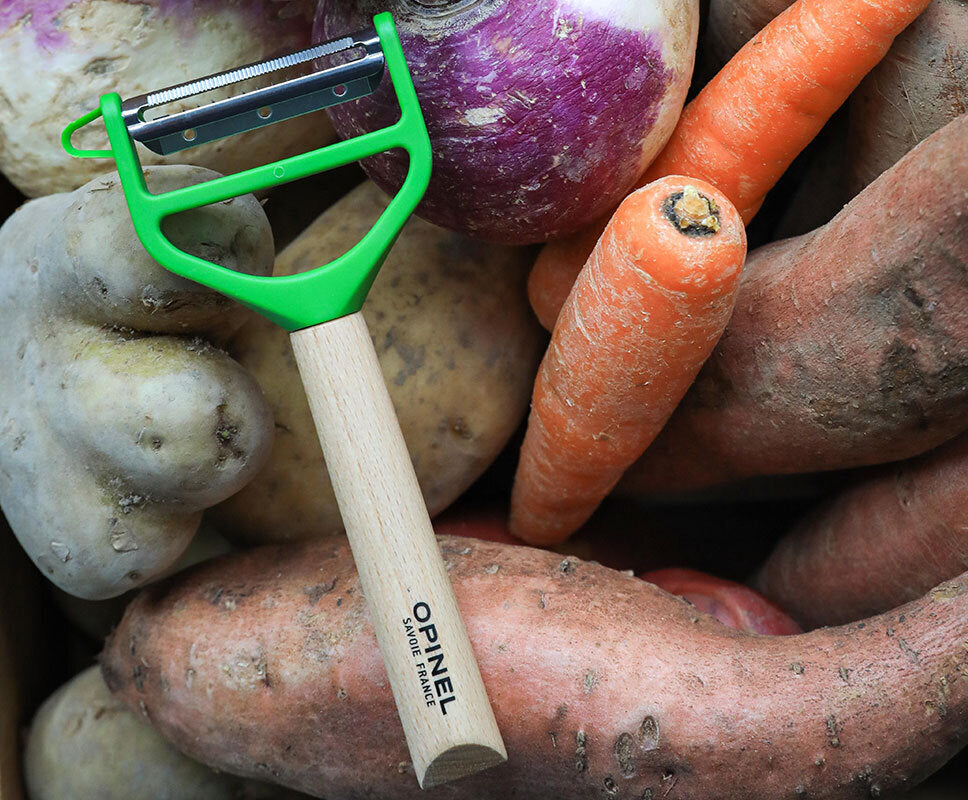 Opinel T-Duo wooden scraper, green, 002432