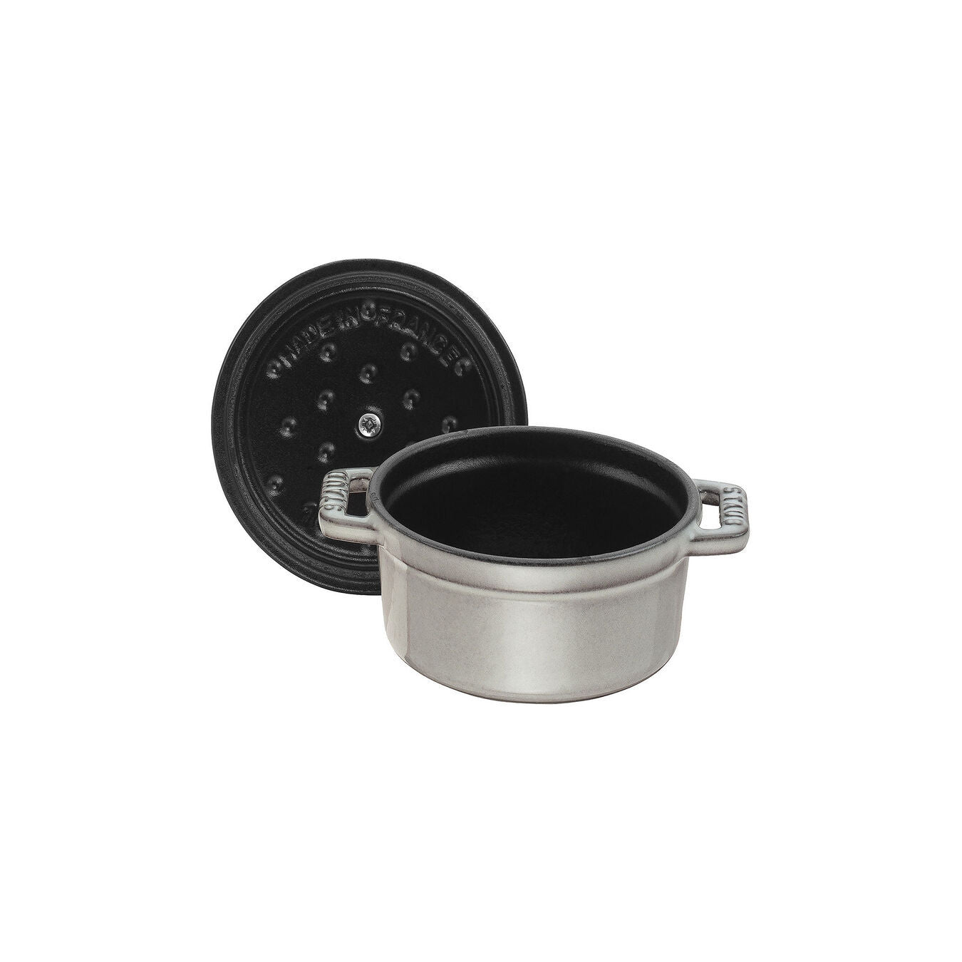 Staub Cocotte hrnec kulatý 12 cm/0,4 l šedý, 1101218