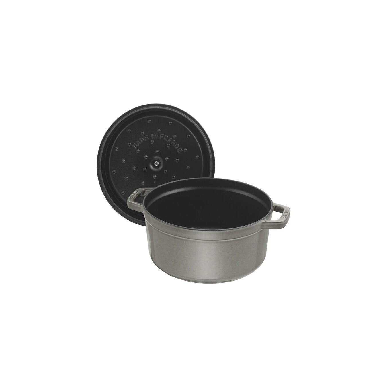 Staub Cocotte hrnec kulatý 14 cm/0,8 l šedý, 1101418