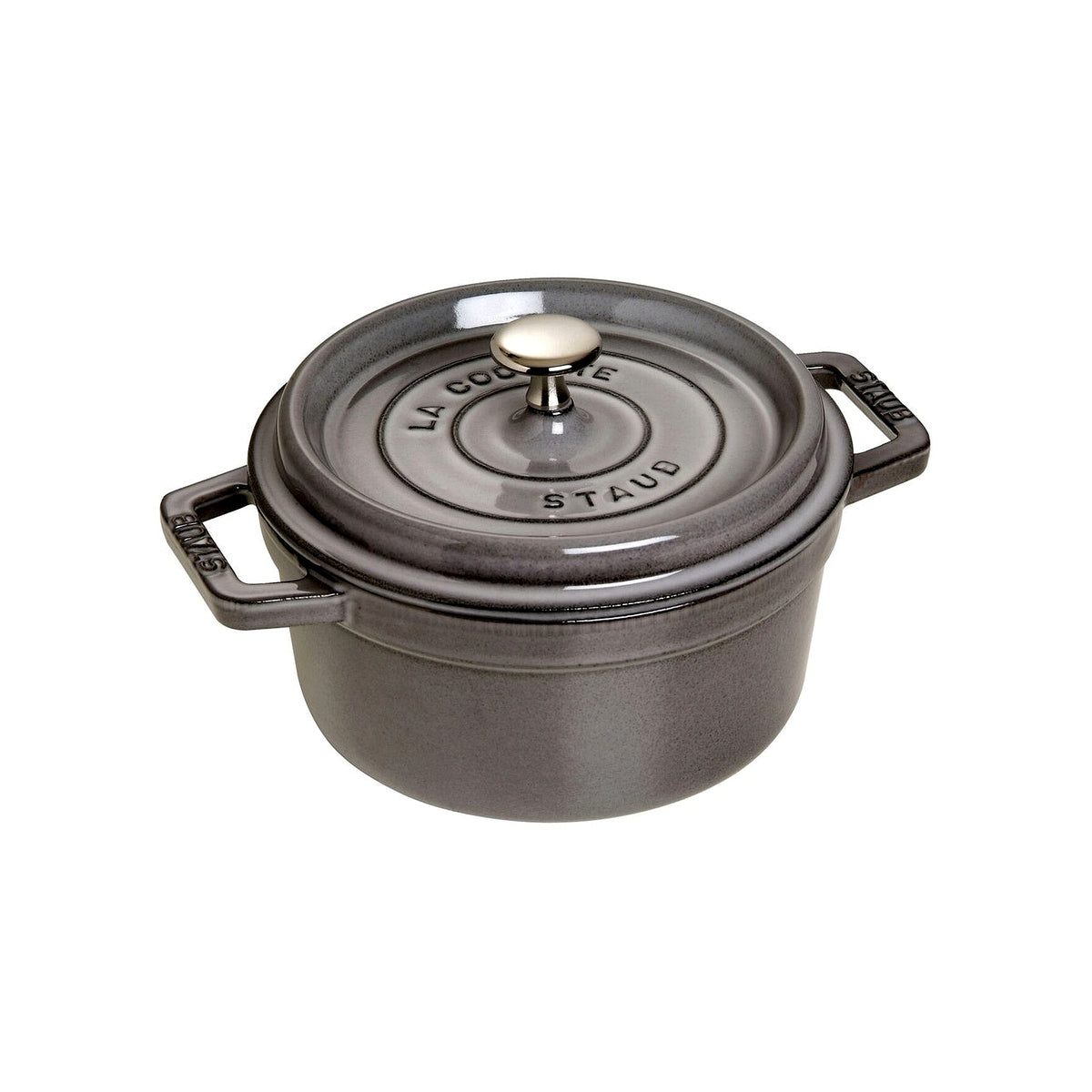 Staub Cocotte hrnec kulatý 22 cm/2,6 l šedý, 1102218
