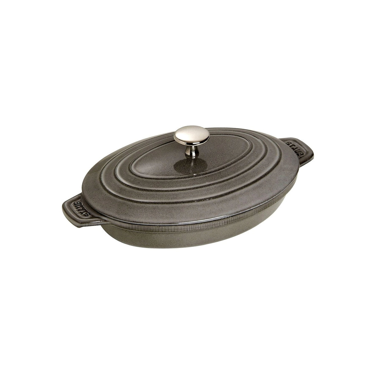 Staub litinový pekáč s poklicí oválný 23 cm/1 l šedý, 40509-581