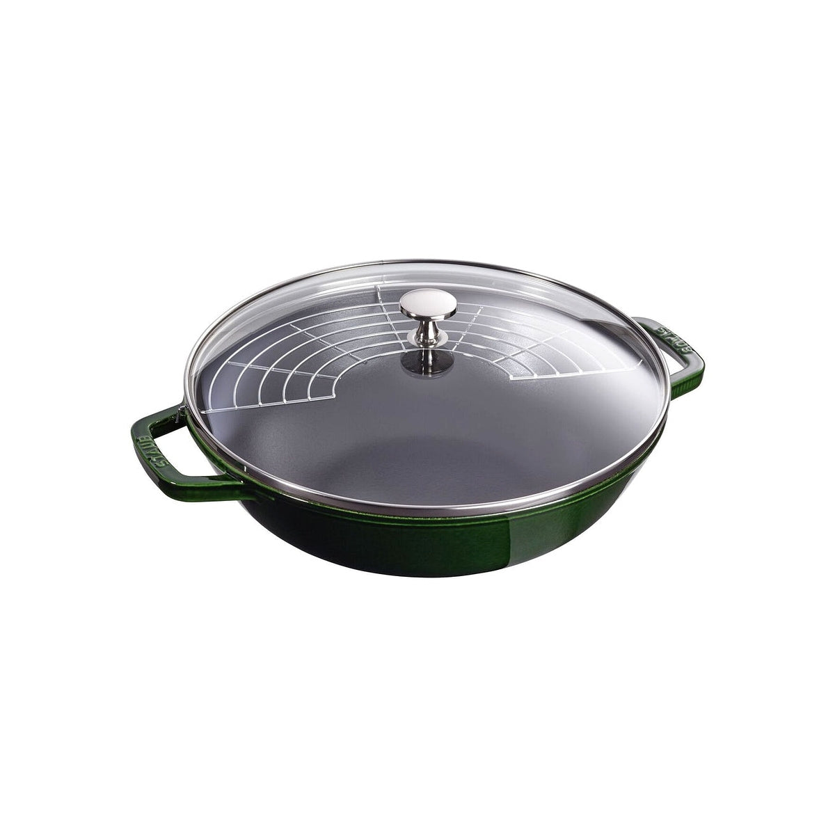 Staub pánev wok se skleněnou poklicí 30 cm/4,4 l bazalková,  40511-465