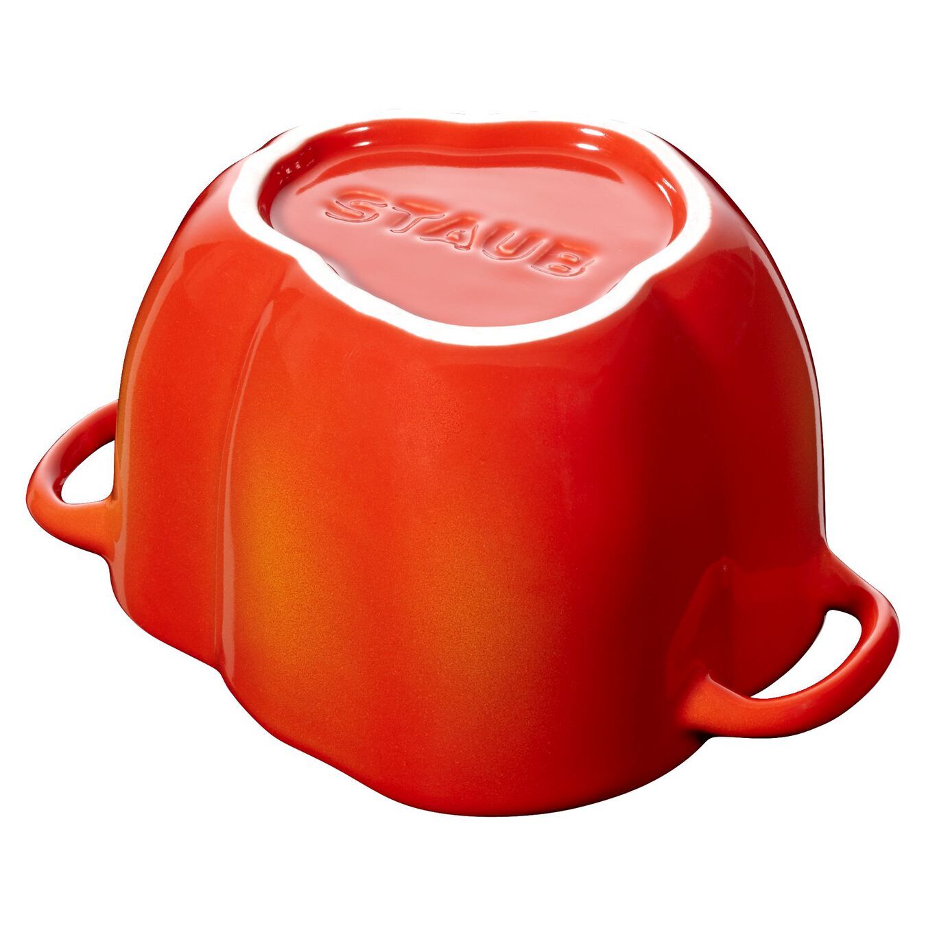 Staub Cocotte keramická zapékací miska ve tvaru papriky 12 cm/0,47 l, oranžovo-červená, 40500-325