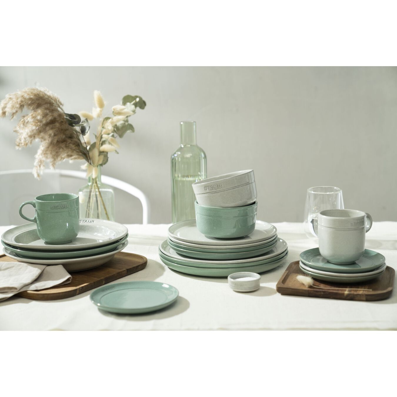 Staub ceramic round bowl 6 cm/0,05 l, set of 4, white truffle, 40508-801