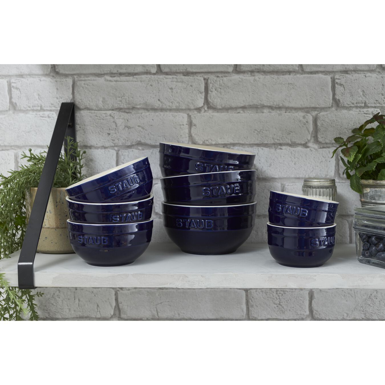 Staub ceramic bowl round 14 cm/0.7 l dark blue, 40511-813