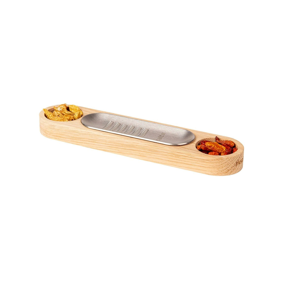 Rivsalt Chili dárková sada struhadla, dřevěného stojanu a sušených bio chilli papriček, RIV024