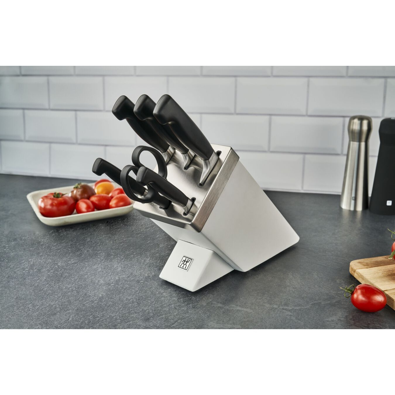 Zwilling Four Star self-sharpening knife block 7 pcs, white, 35148-207