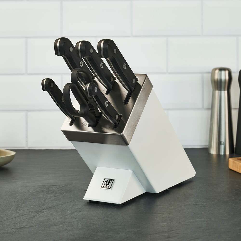 Zwilling Gourmet samoostřící blok s noži 7 ks, bílý, 36133-310