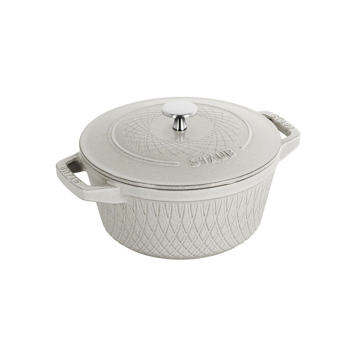 Staub Cocotte Twist okrúhly hrniec 24 cm/4 l biela hľuzovka, 1023541