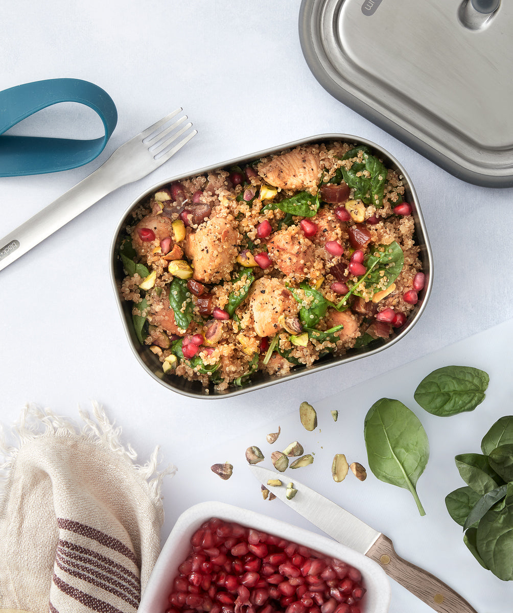 Black+Blum nerezový svačinový box s vidličkou 1 l, ocean, BAM-SS-L005