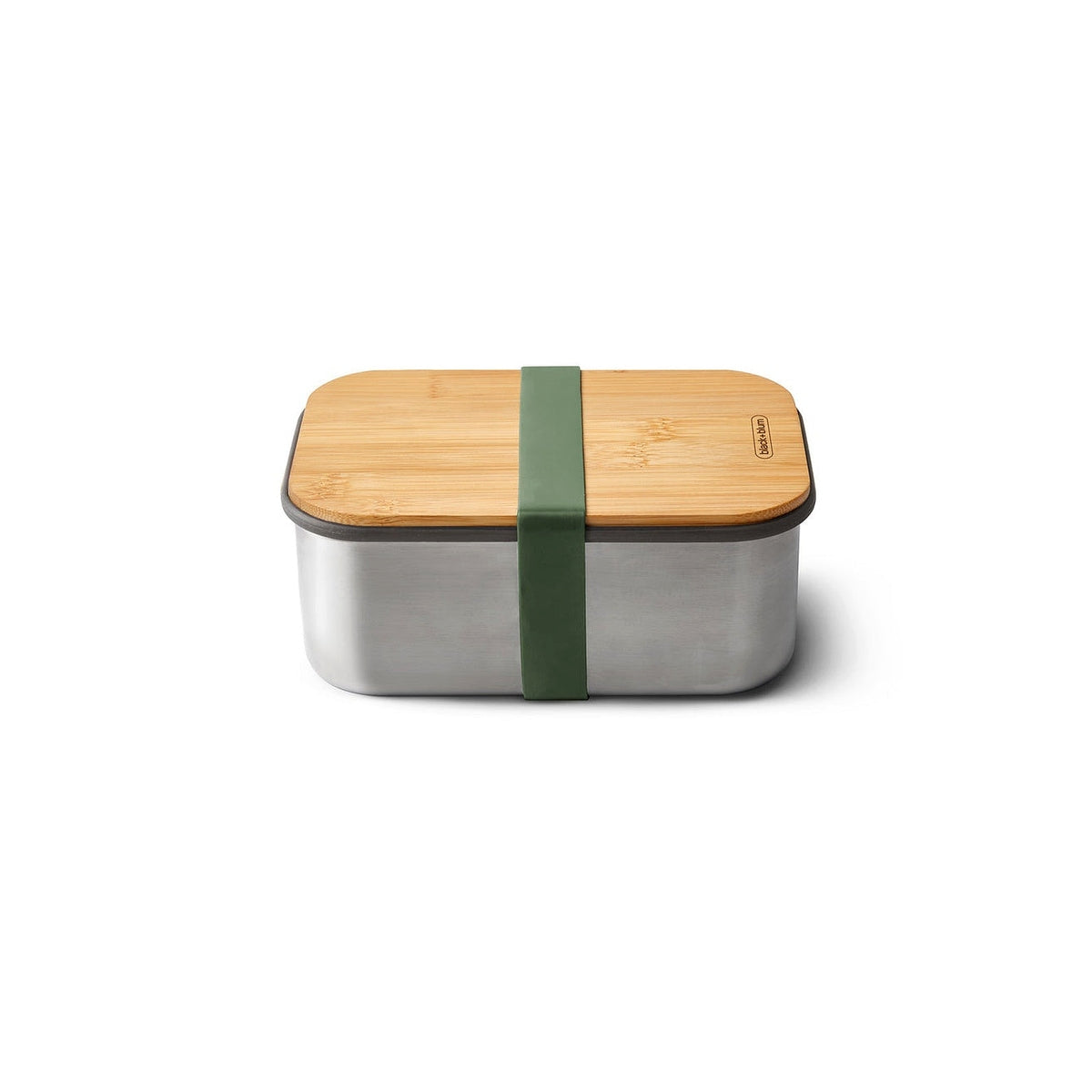 Black+Blum svačinový box s bambusovým víkem 1,25 l, olive, BAM-SB-L010