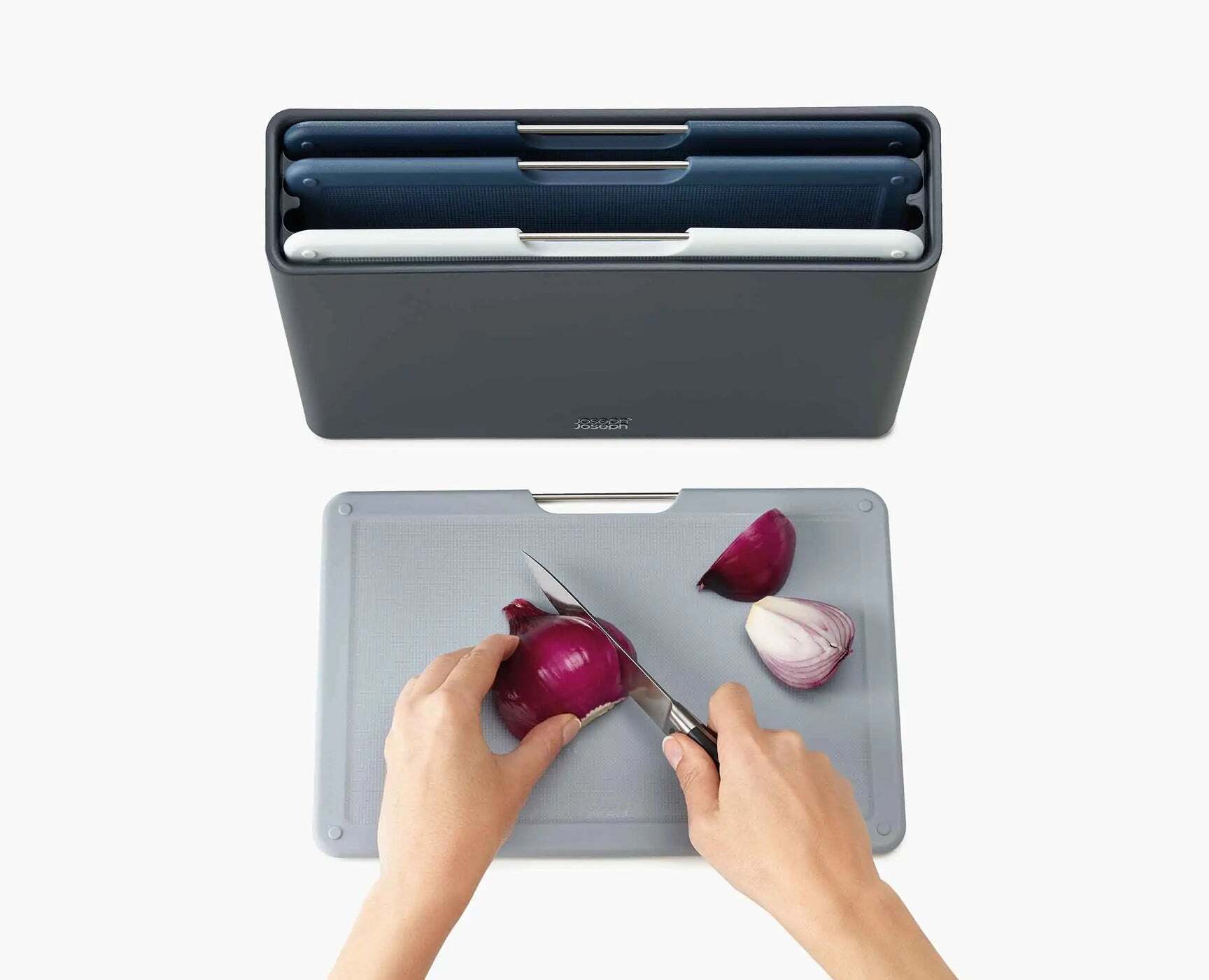 Joseph Joseph Folio set of rack with cutting boards 20 x 30 cm, grey, 60186