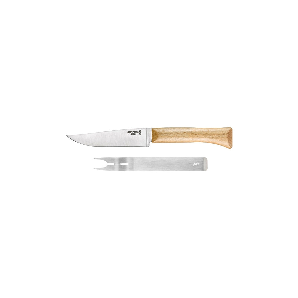 Opinel cheese knife and fork set 12.5 cm, 001834