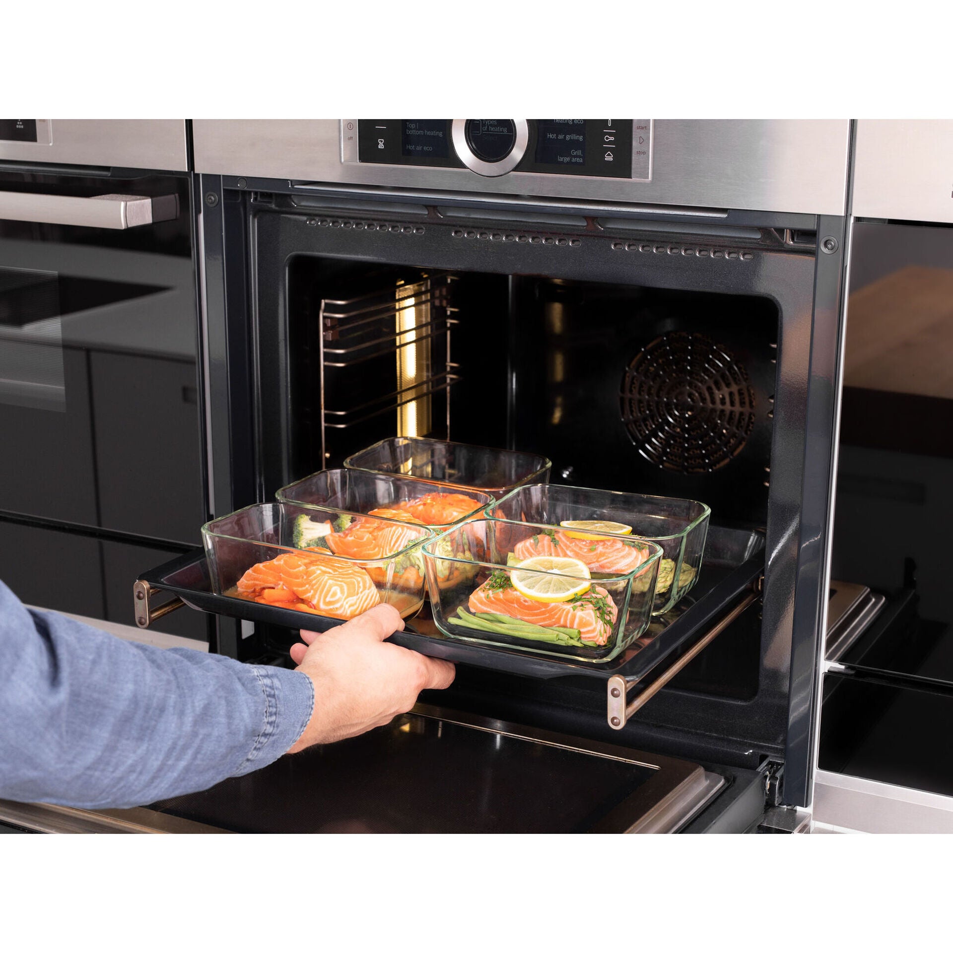 Zwilling Fresh & Save vakuovací dóza na potraviny, skleněná S 0,35 l, mořská modř, 36801-301